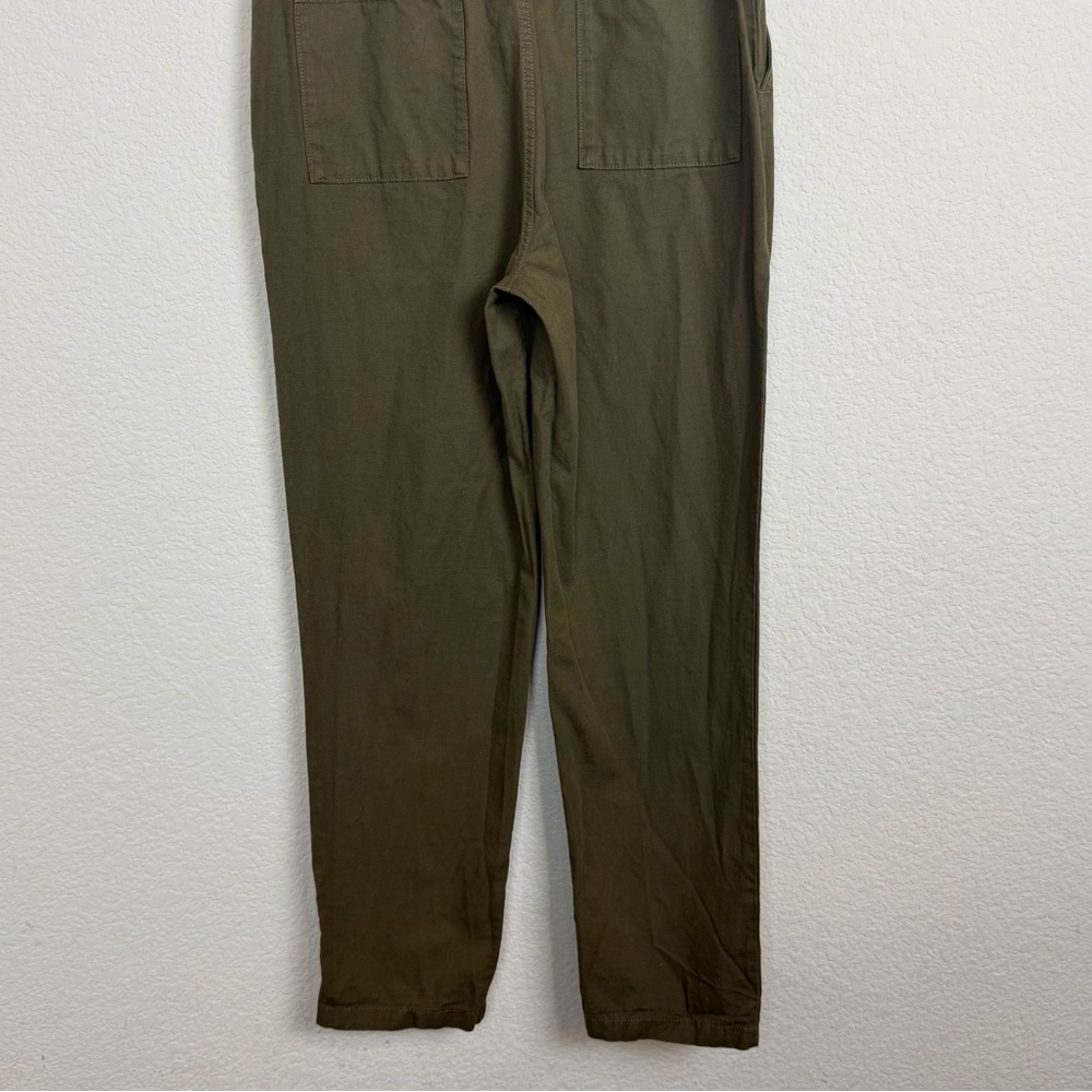 Outerknown SEA Utility Jumpsuit Olive Green Organic Cotton Linen Blend - Picture 11 of 14